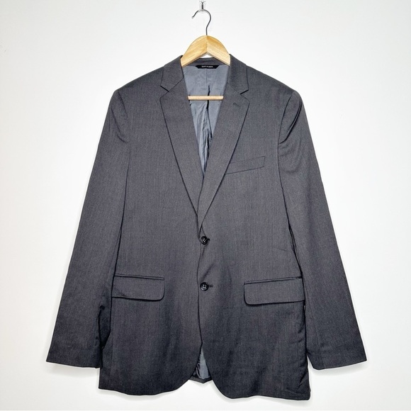 Banana Republic Lanificio Fratelli Cerutti Grey Wool Tailored Fit Blazer 42R